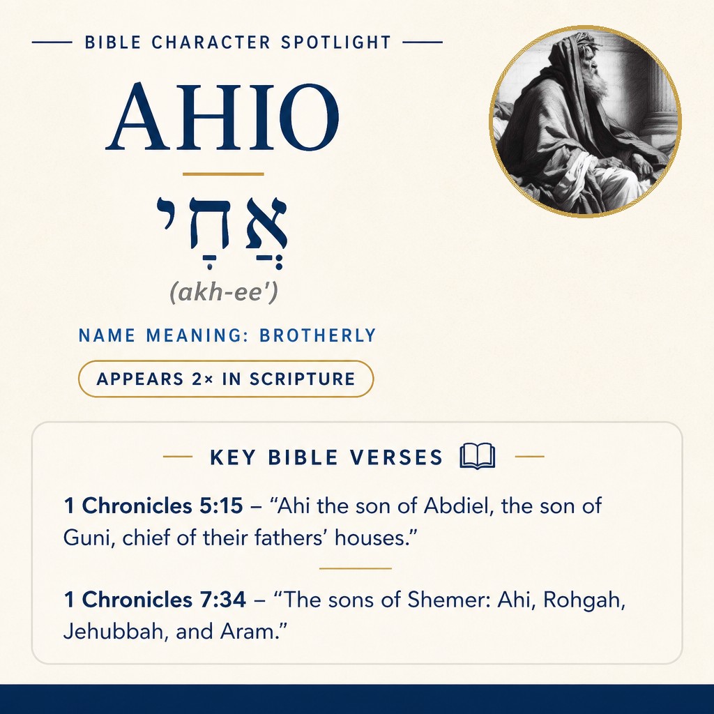 Who was Ahio in the bible? - character overview