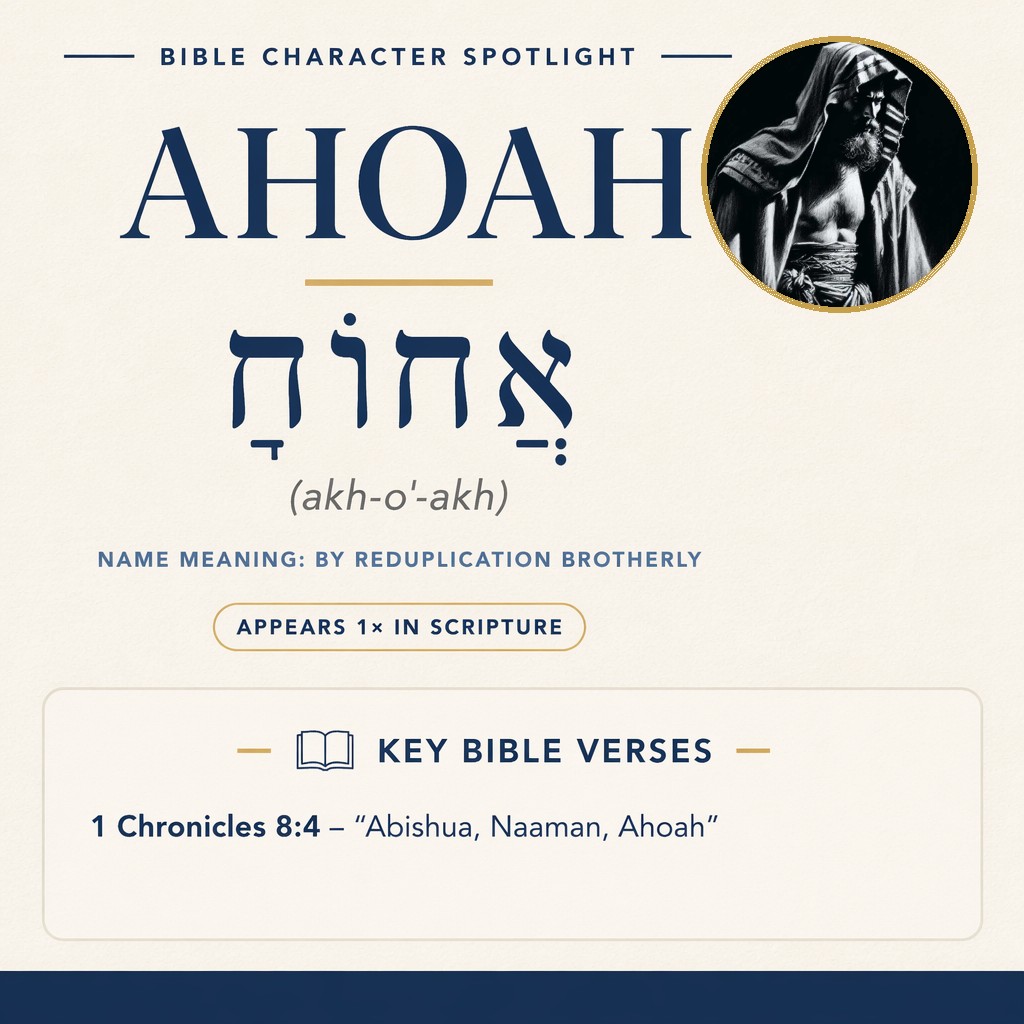 Who was Ahoah in the bible? - character overview