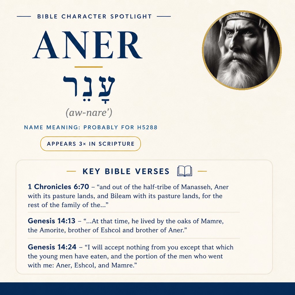 Who was Aner in the bible? - character overview