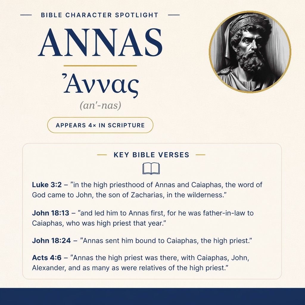 Who was Annas in the bible? - character overview