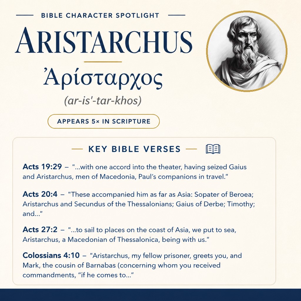 Who was Aristarchus in the bible? - character overview