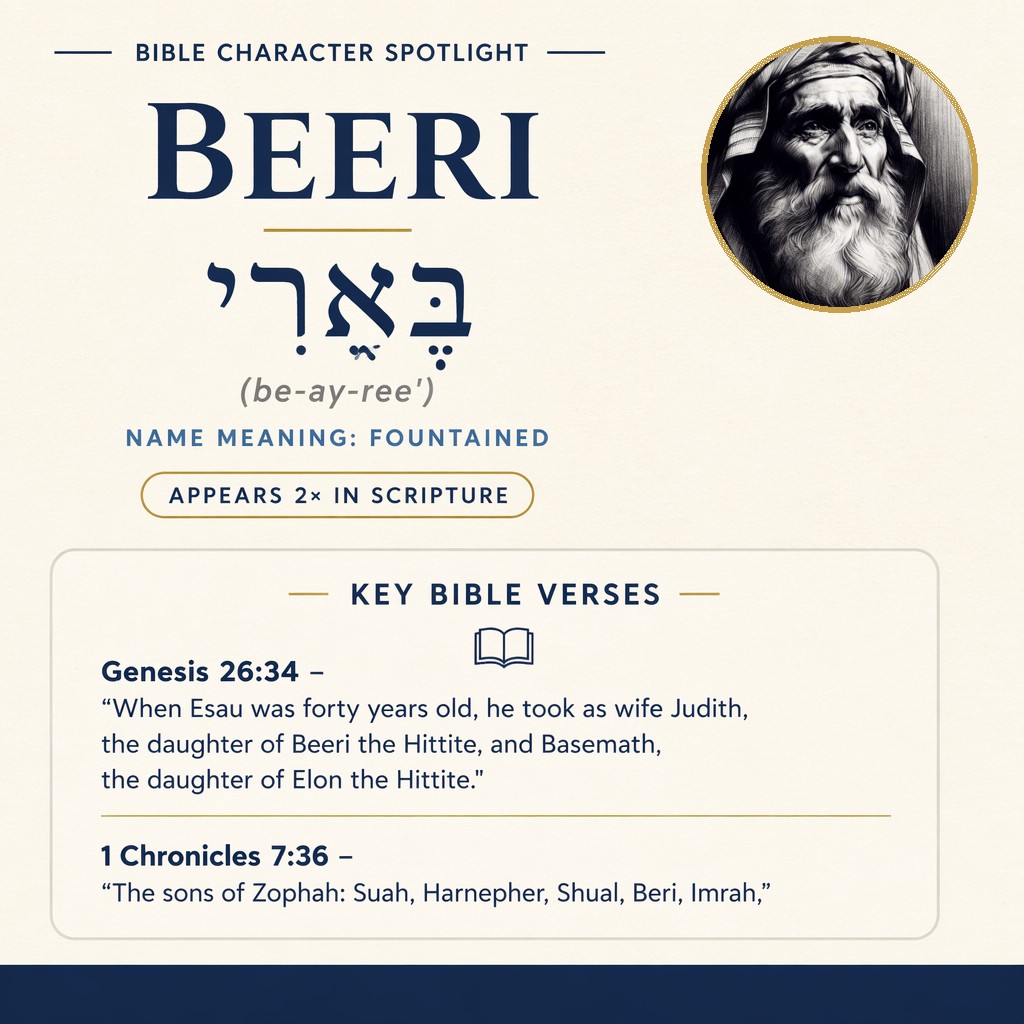Who was Beeri in the bible? - character overview