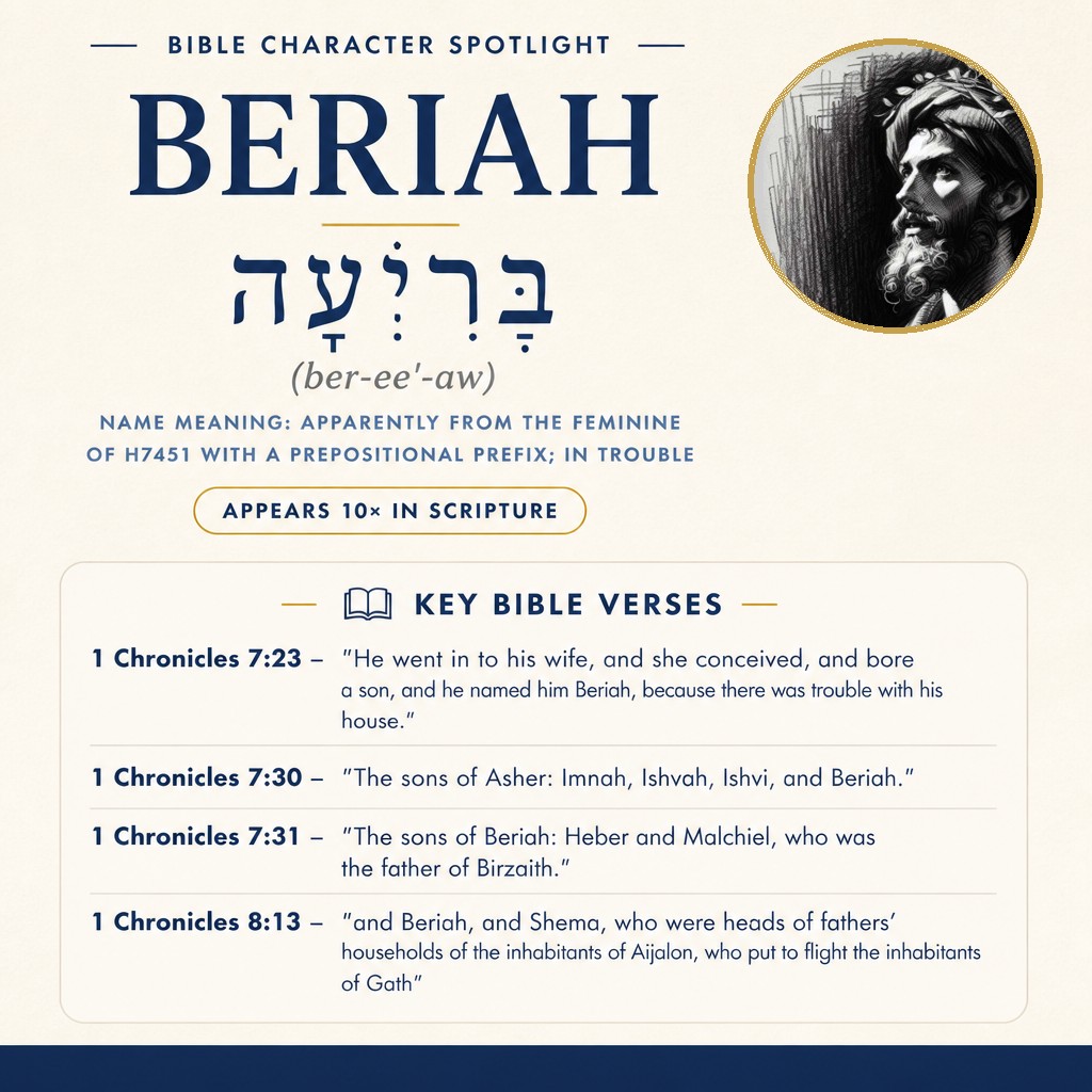 Who was Beriah in the bible? - character overview