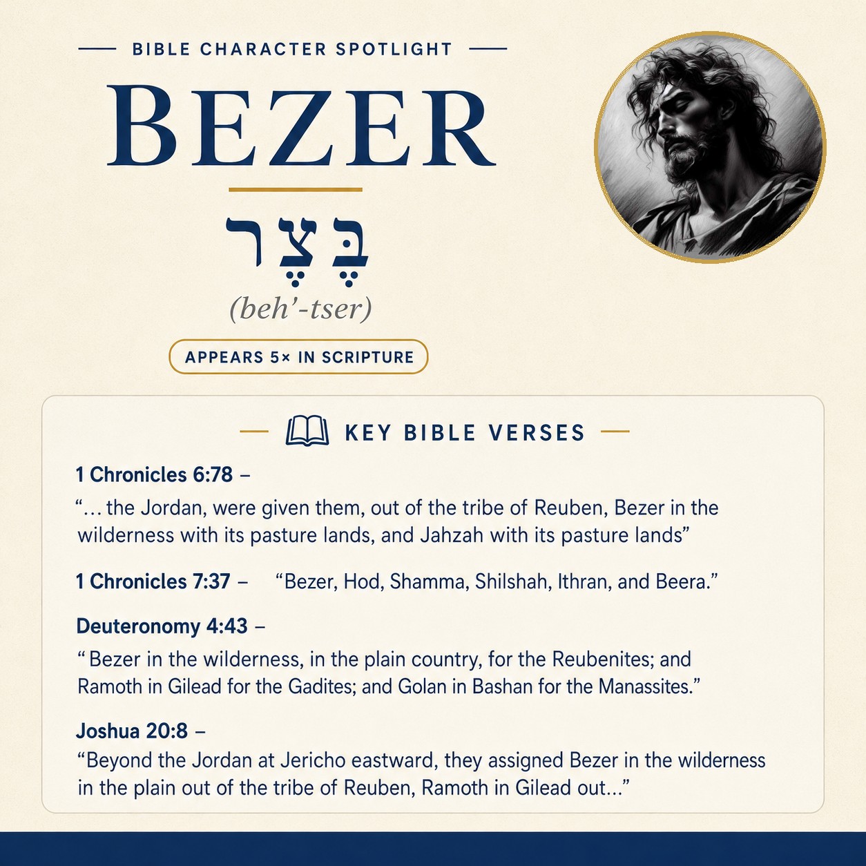 Who was Bezer in the bible? - character overview