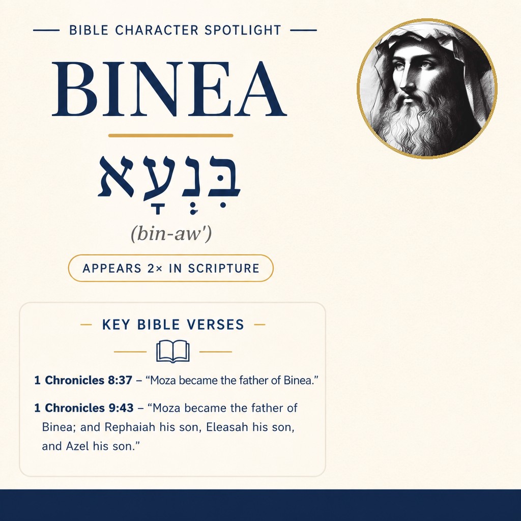 Who was Binea in the bible?v - character overview