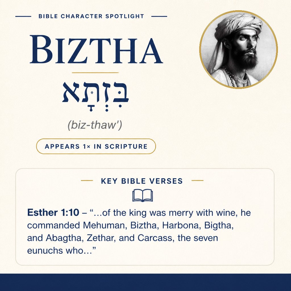 Who was Biztha in the bible? - character overview