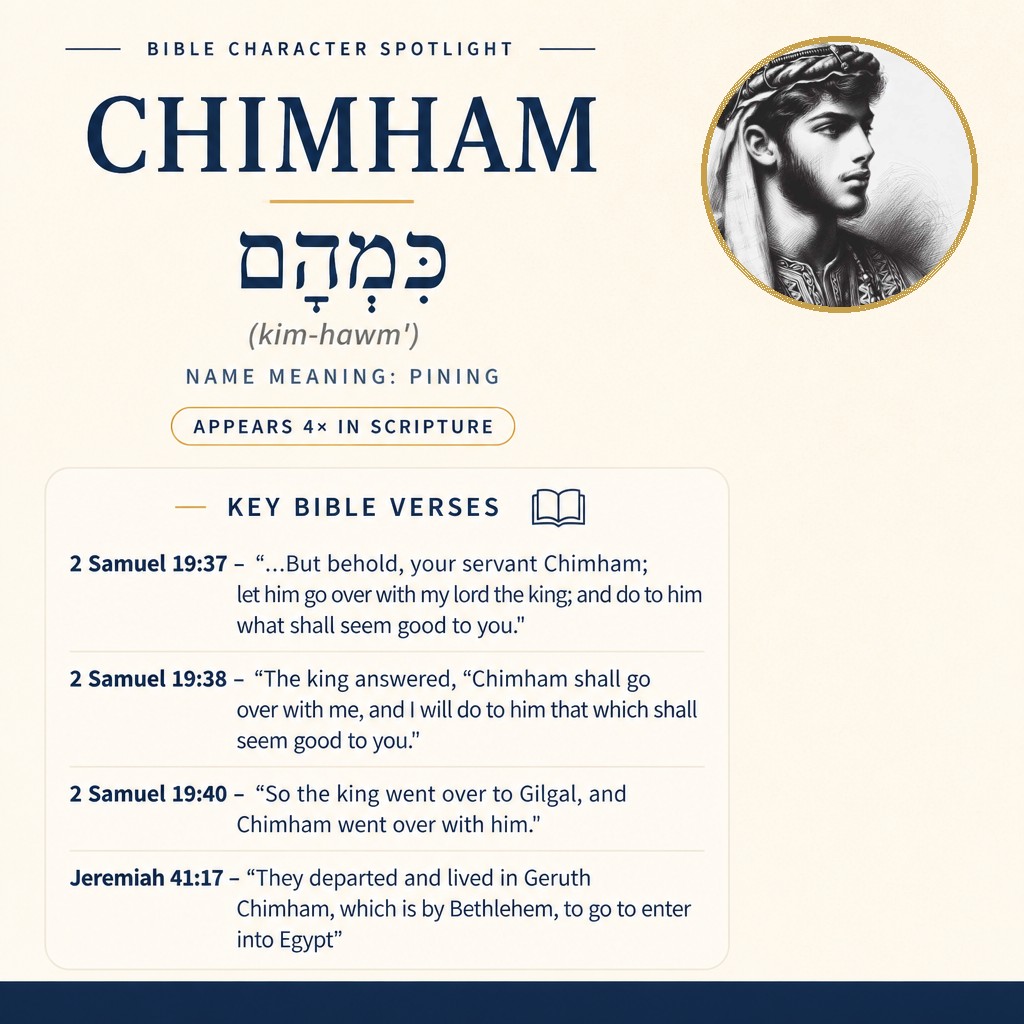 Who was Chimham in the bible? - character overview