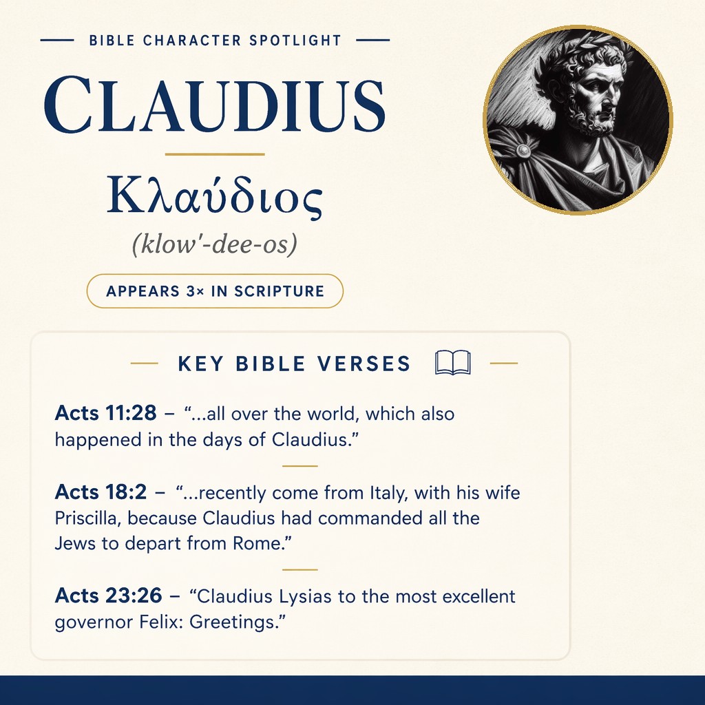 Who was Claudius in the bible? - character overview