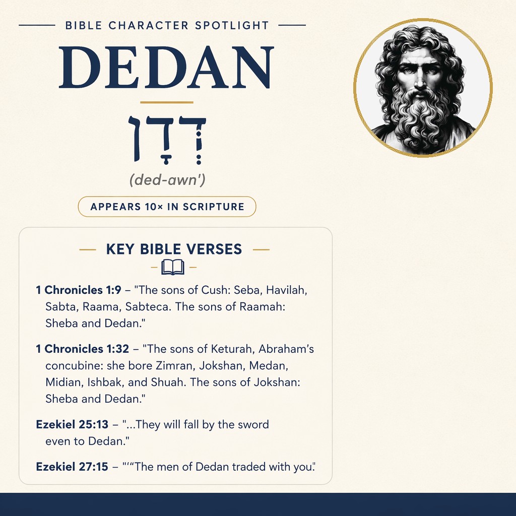 Who was Dedan in the bible? - character overview