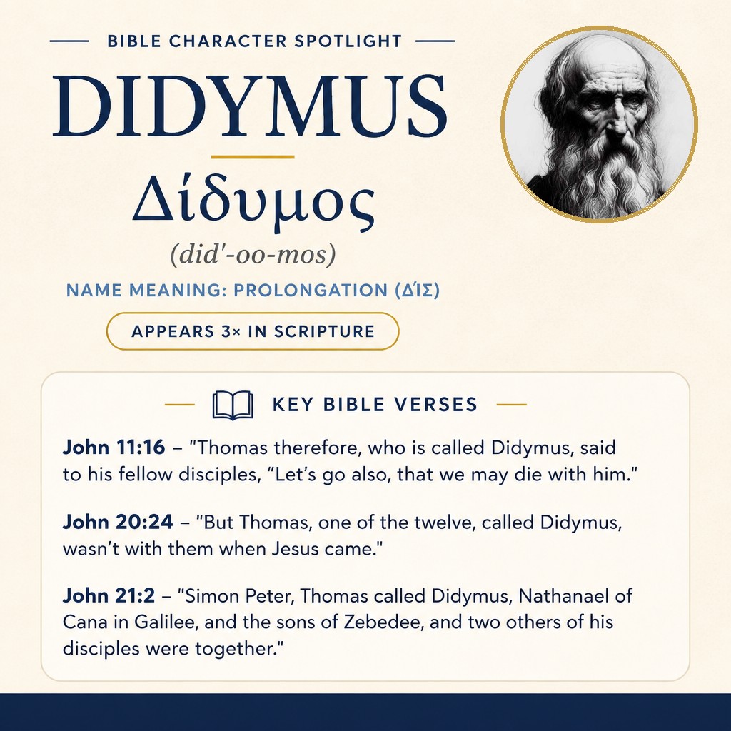 Who was Didymus in the bible? - character overview