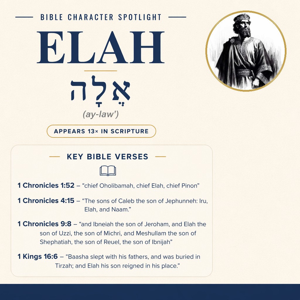 Who was Elah in the bible? - character overview