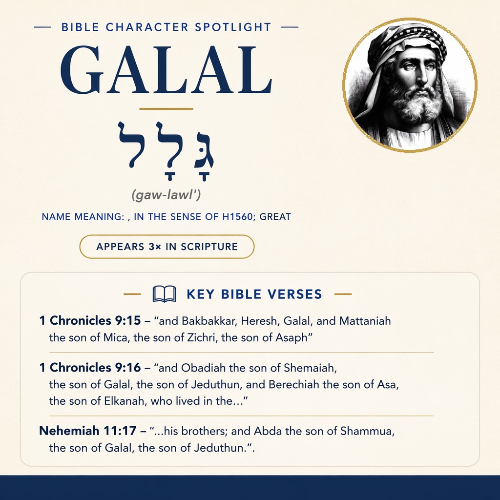 Who was Galal in the bible? - character overview
