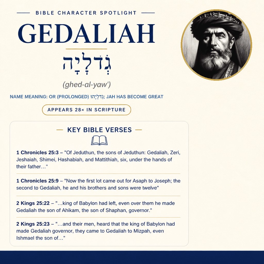 Who was Gedaliah in the bible? - character overview
