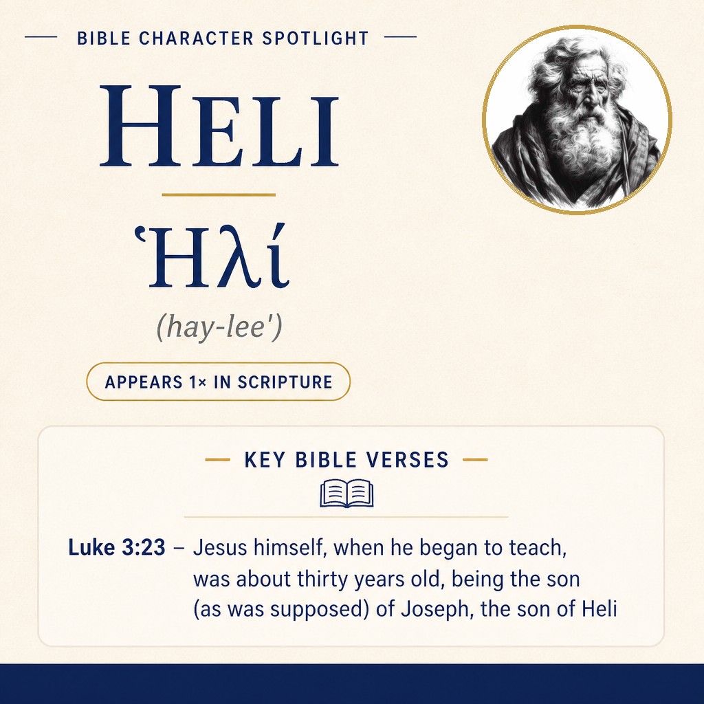 Who was Heli in the bible? - character overview