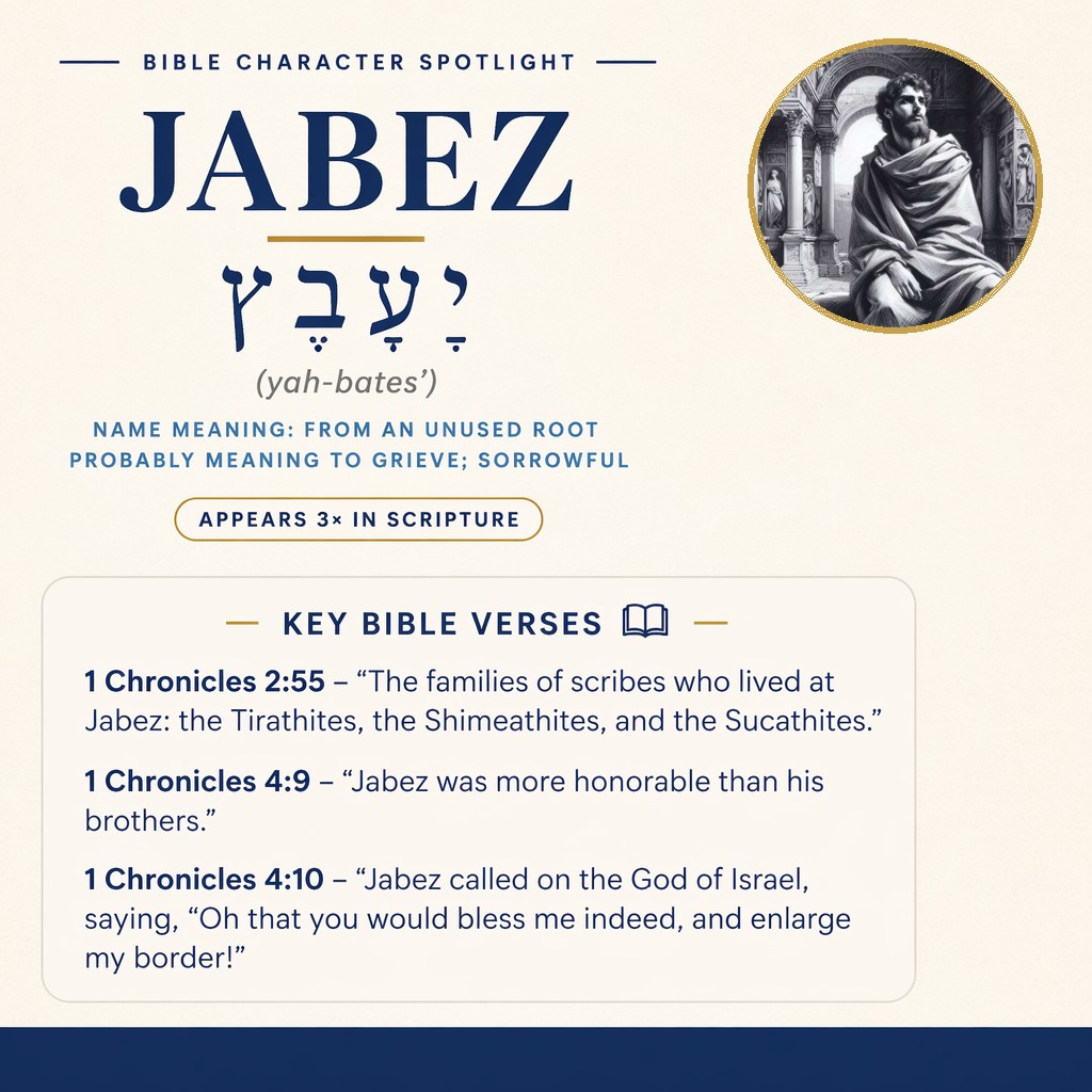 Who was Jabez in the bible? - character overview
