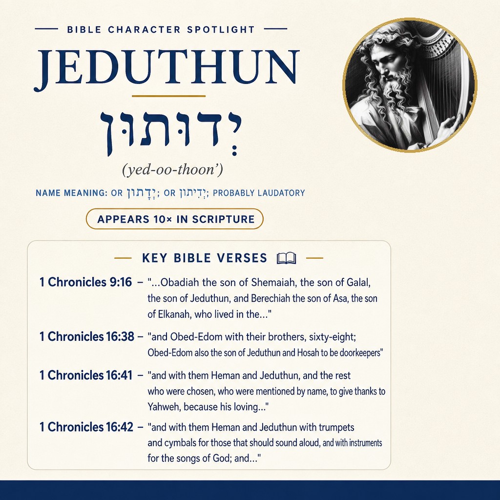 Who was Jeduthun in the bible? - character overview