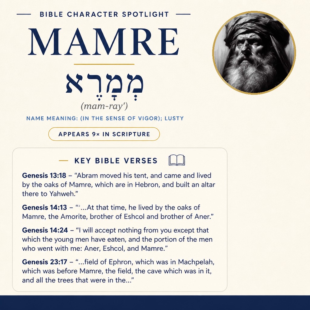 Who was Mamre in the bible? - character overview