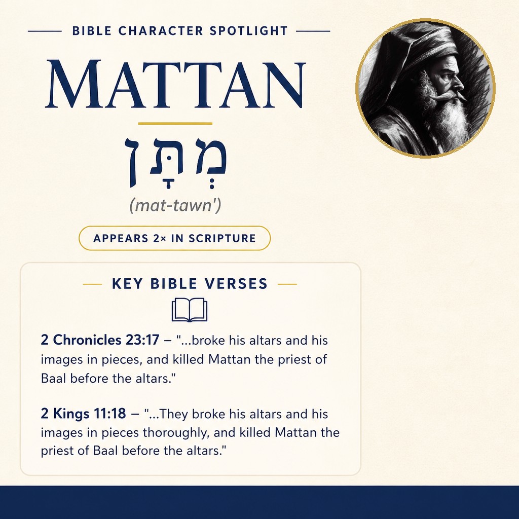 Who was Mattan in the bible? - character overview