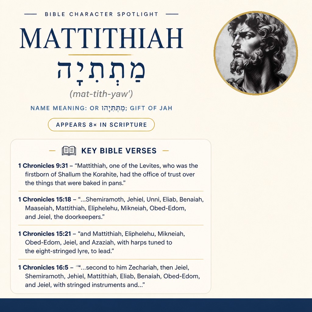 Who was Mattithiah in the bible? - character overview