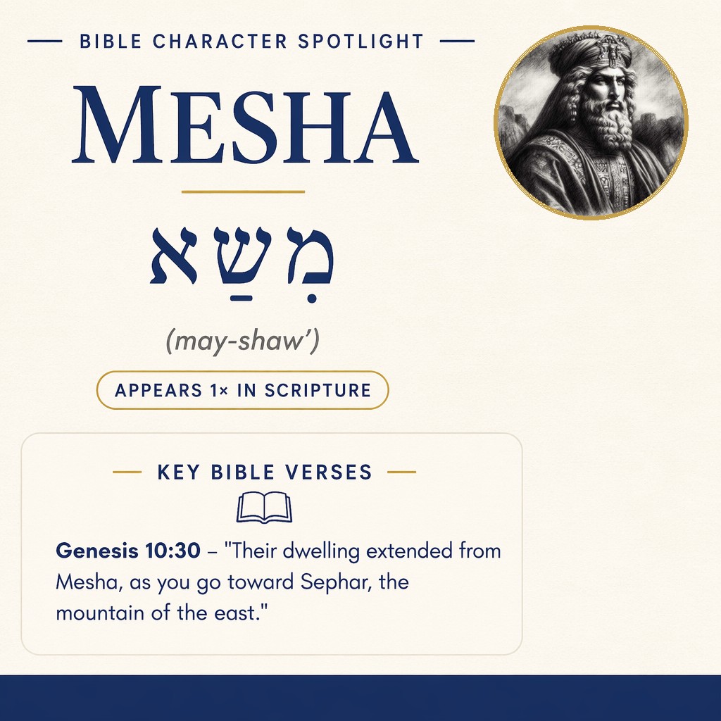 Who was Mesha in the bible? - character overview