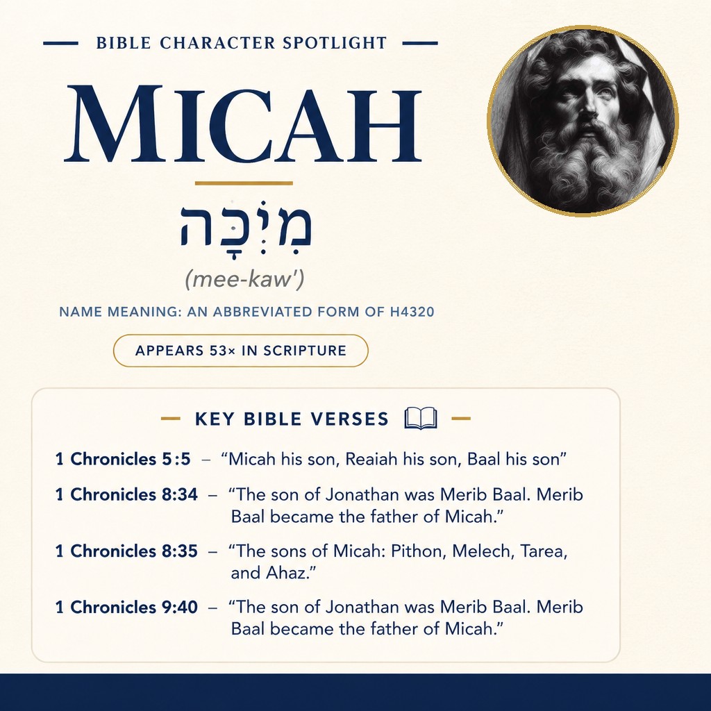 Who was Micah in the bible? - character overview