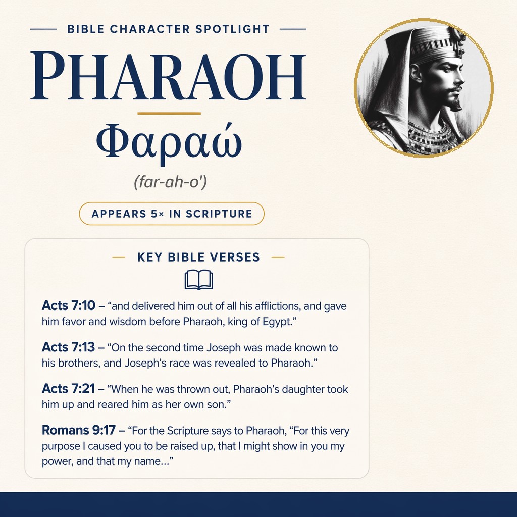 Who was Pharaoh in the bible? - character overview