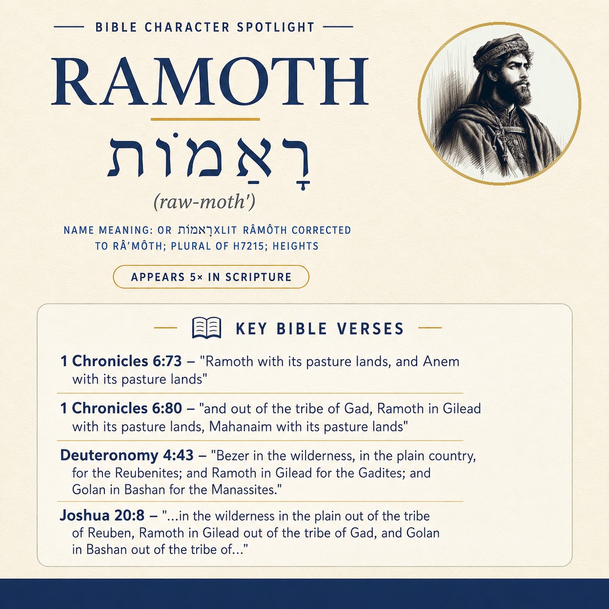 Who was Ramoth in the bible? - character overview