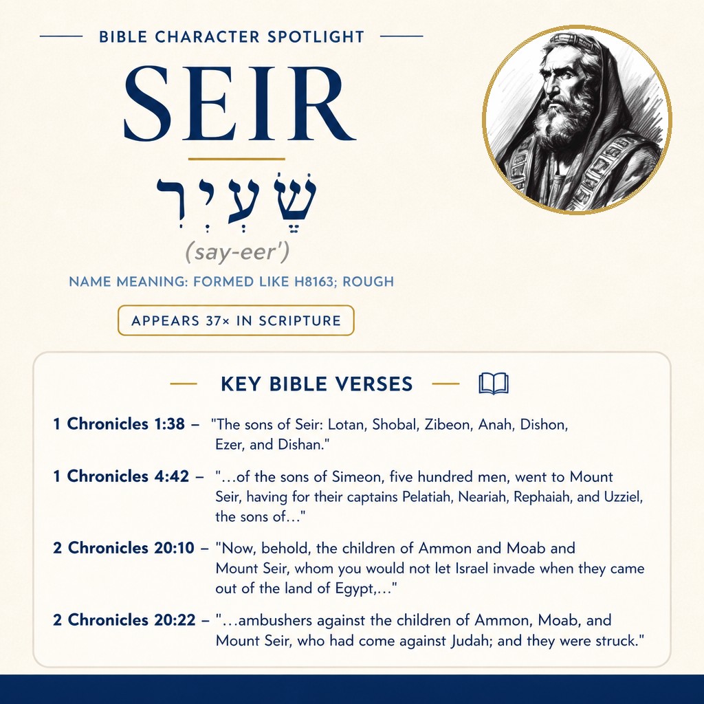Who was Seir in the bible? - character overview