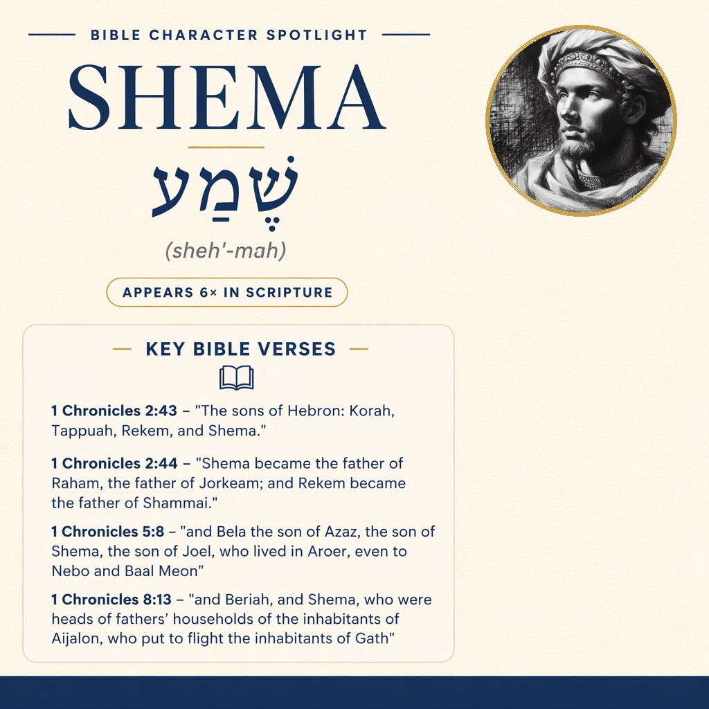 Who was Shema in the bible? - character overview