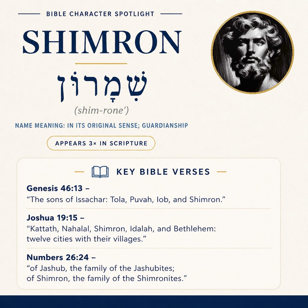 Who was Shimron in the bible? - character overview