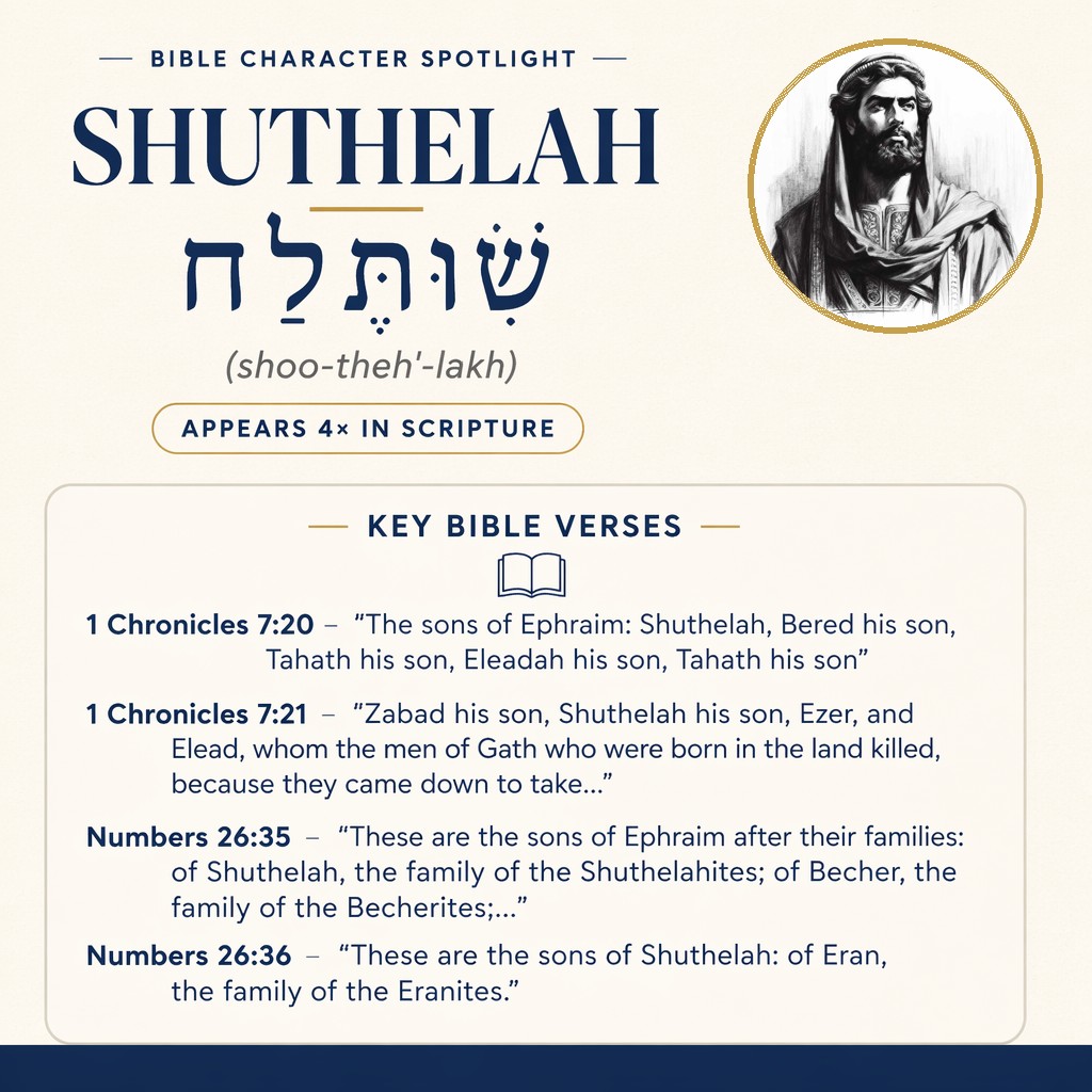 Who was Shuthelah in the bible? - character overview