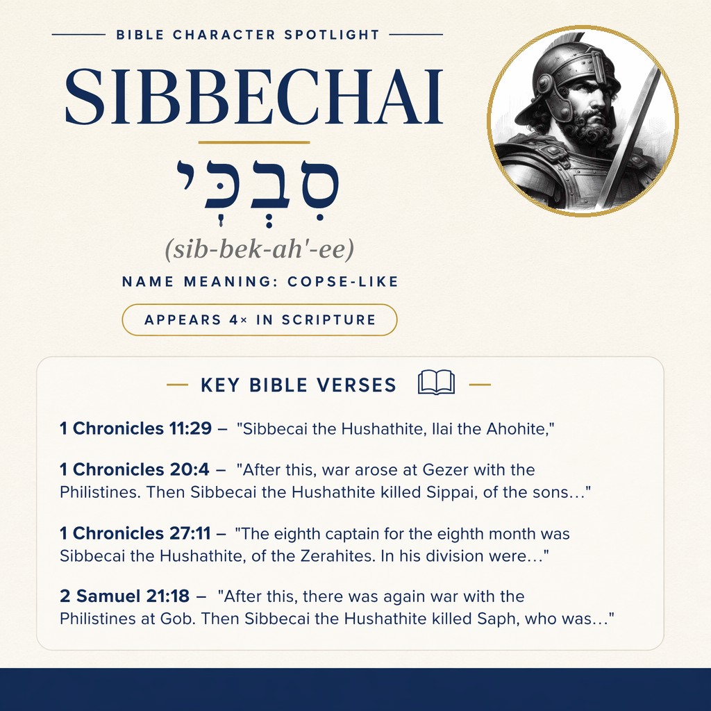 Who was Sibbechai in the bible? - character overview
