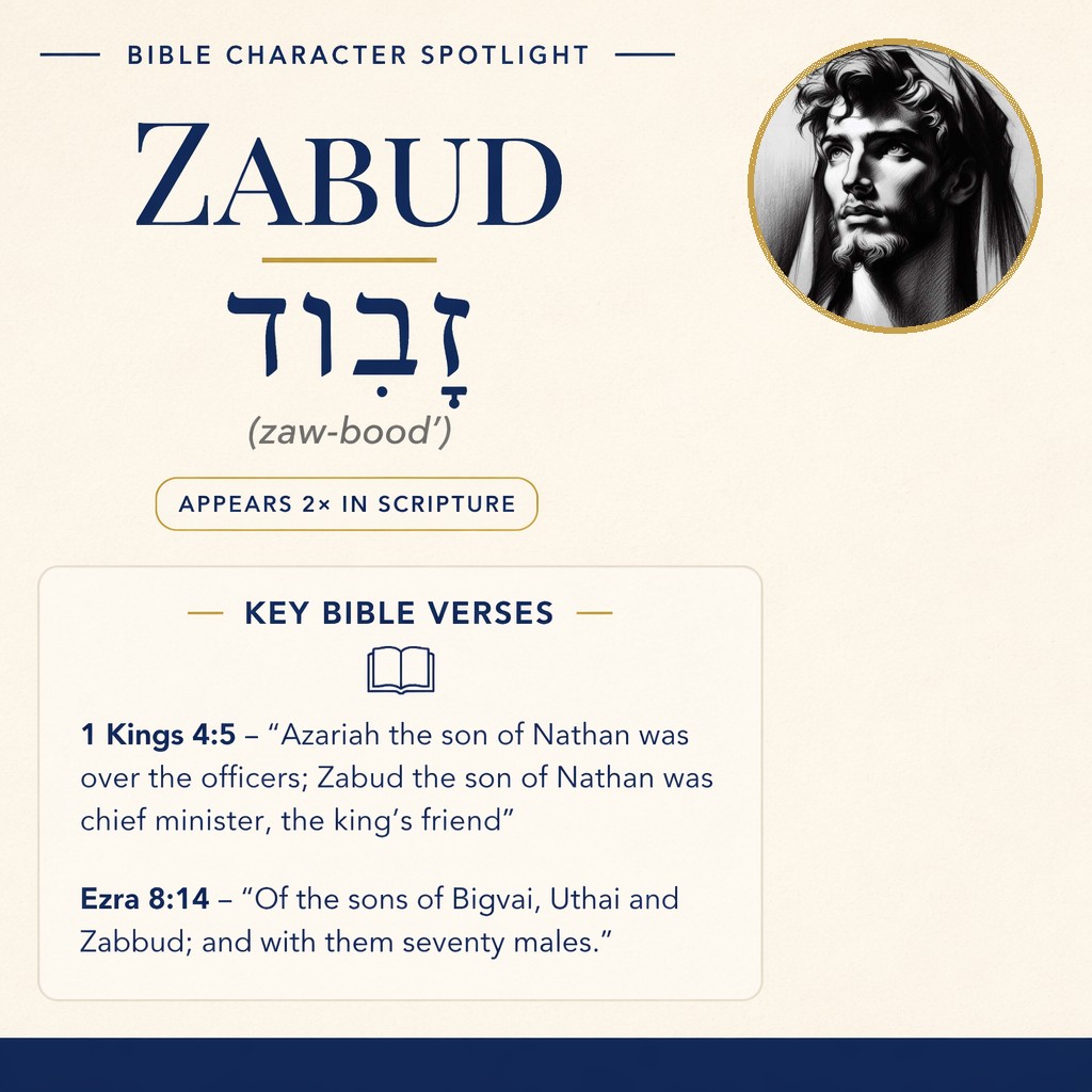 Who was Zabud in the bible? - character overview