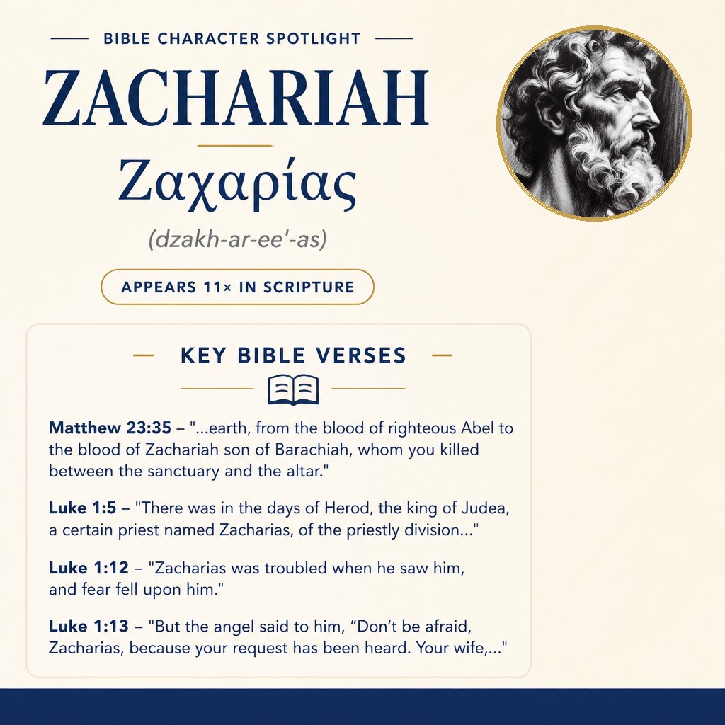 Who was Zachariah in the bible? - character overview