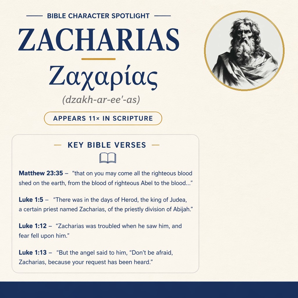 Who was Zacharias in the bible? - character overview
