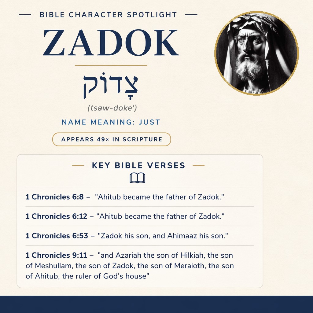 Who was Zadok in the bible? - character overview