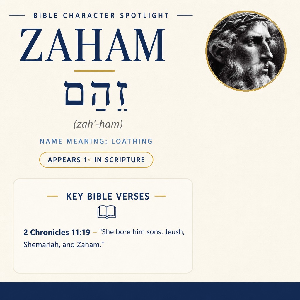 Who was Zaham in the bible? - character overview