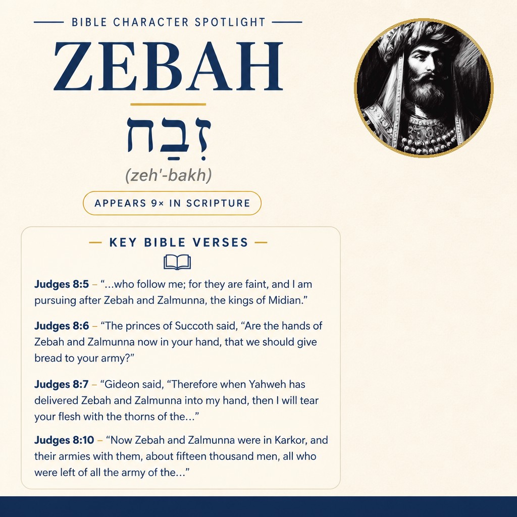 Who was Zebah in the bible? - character overview