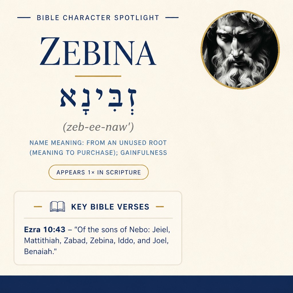 Who was Zebina in the bible? - character overview