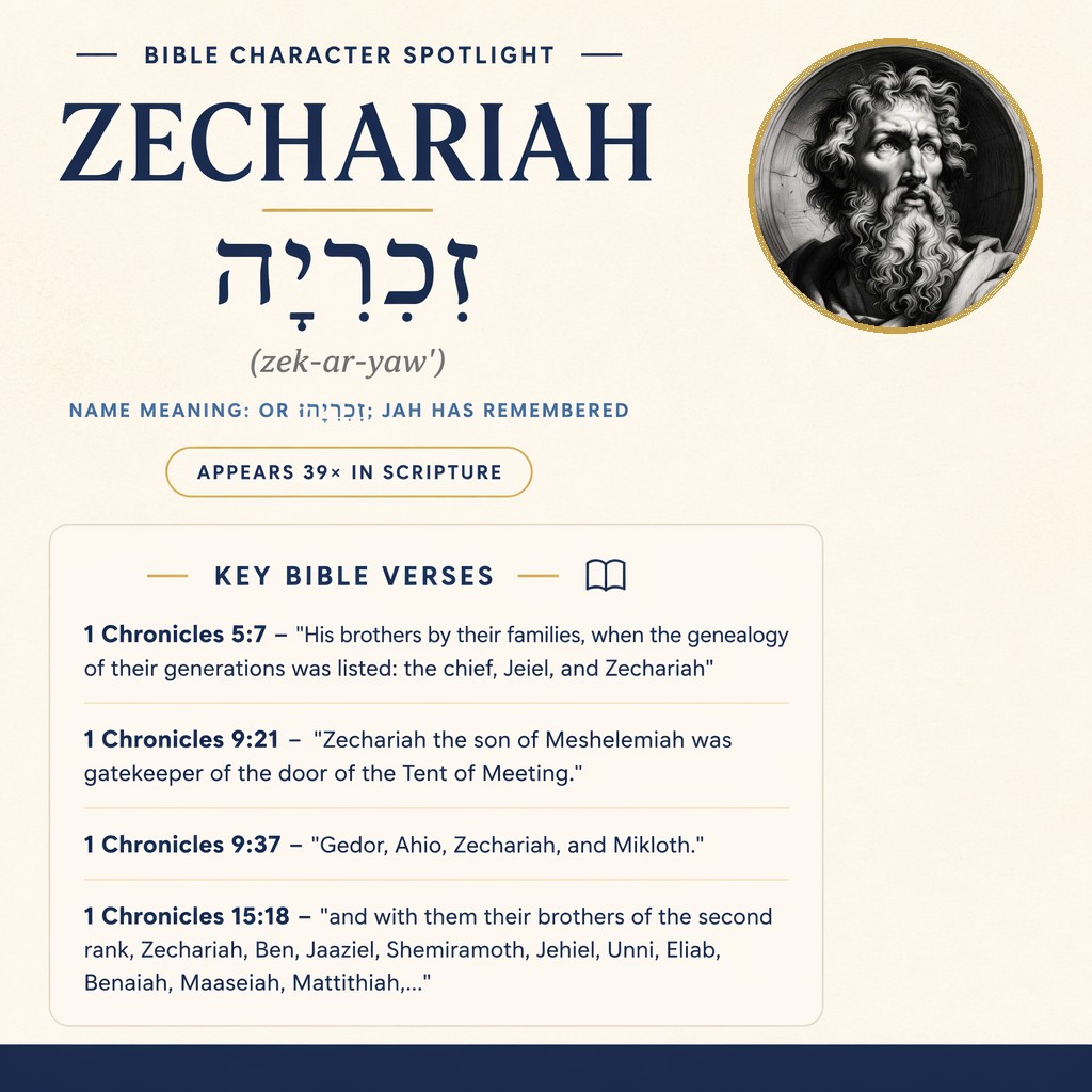 Who was Zechariah in the bible? - character overview