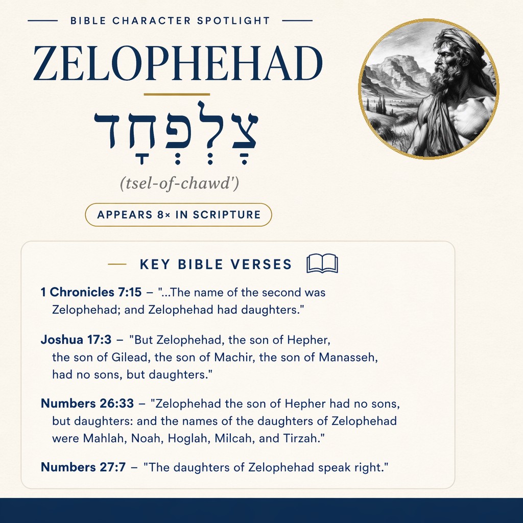 Who was Zelophehad in the bible? - character overview