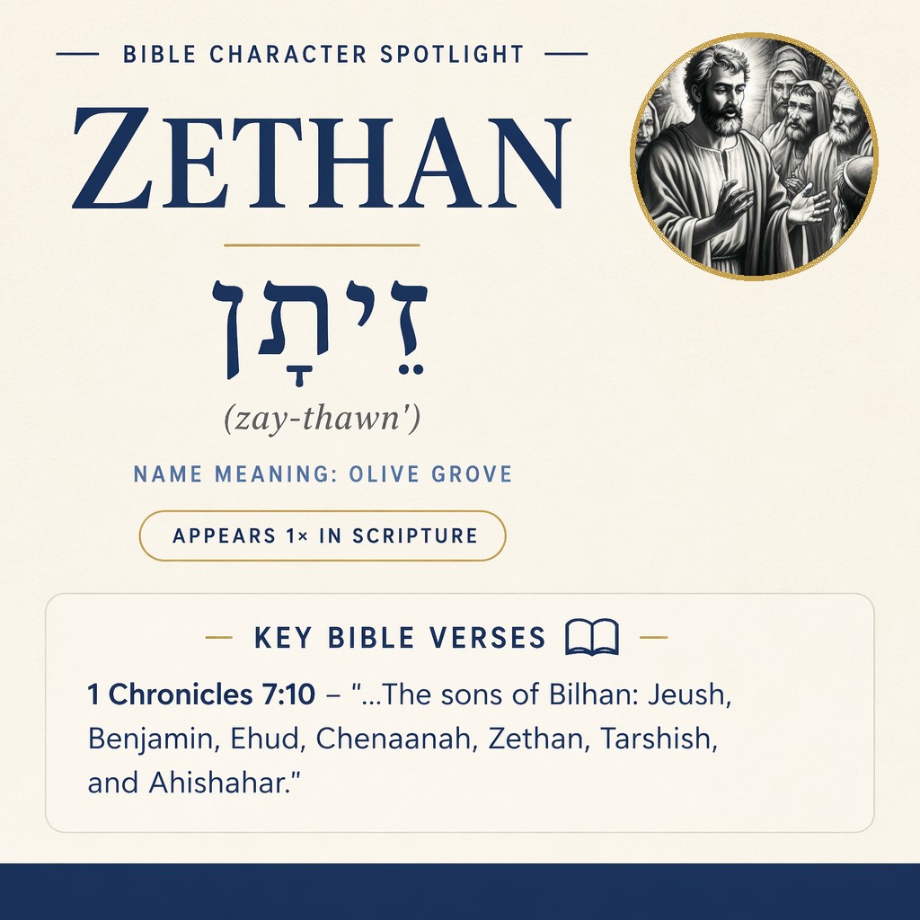 Who was Zethan in the bible? - character overview