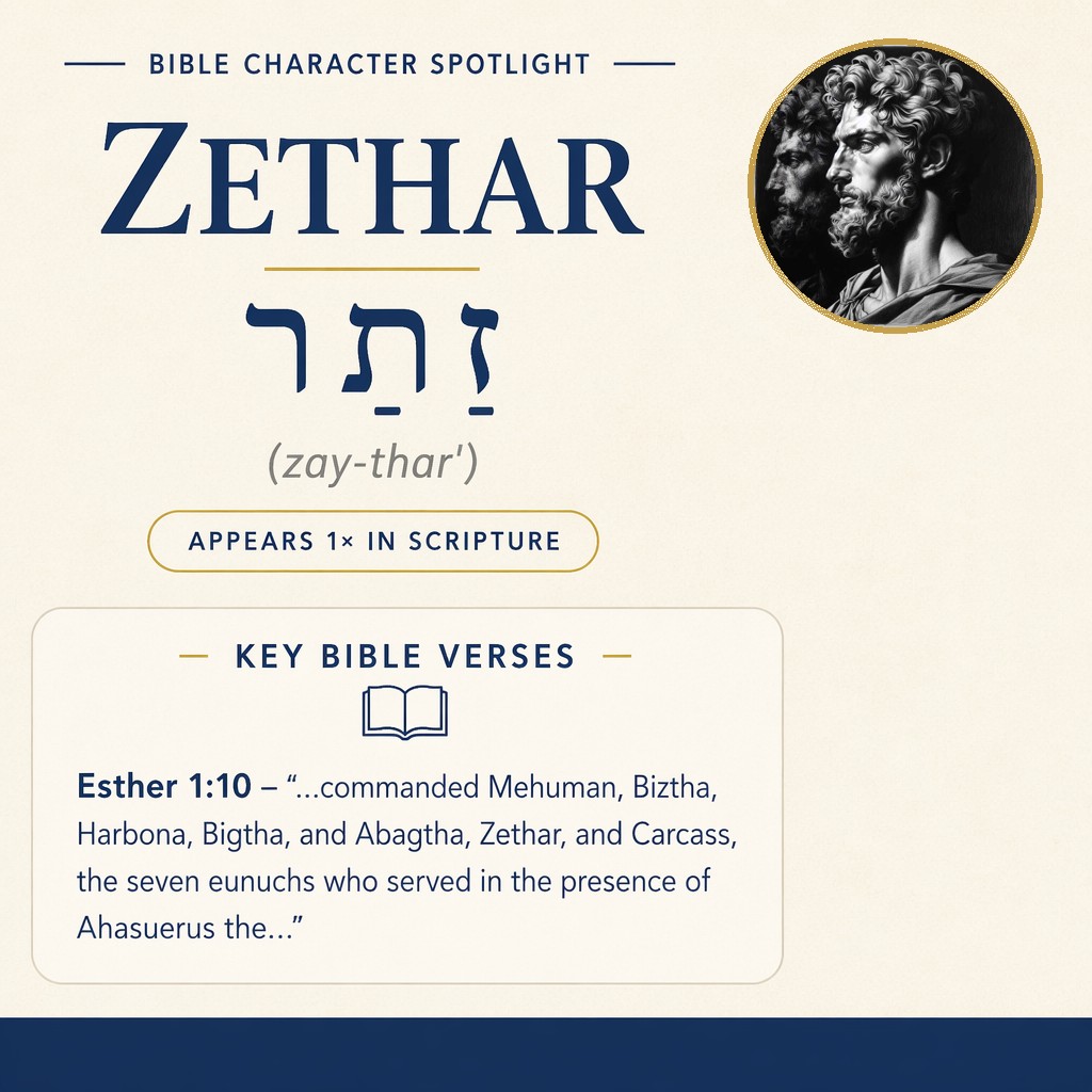 Who was Zethar in the bible? - character overview