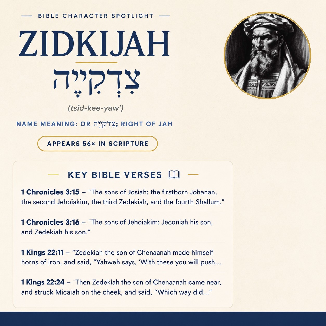 Who was Zidkijah in the bible? - character overview