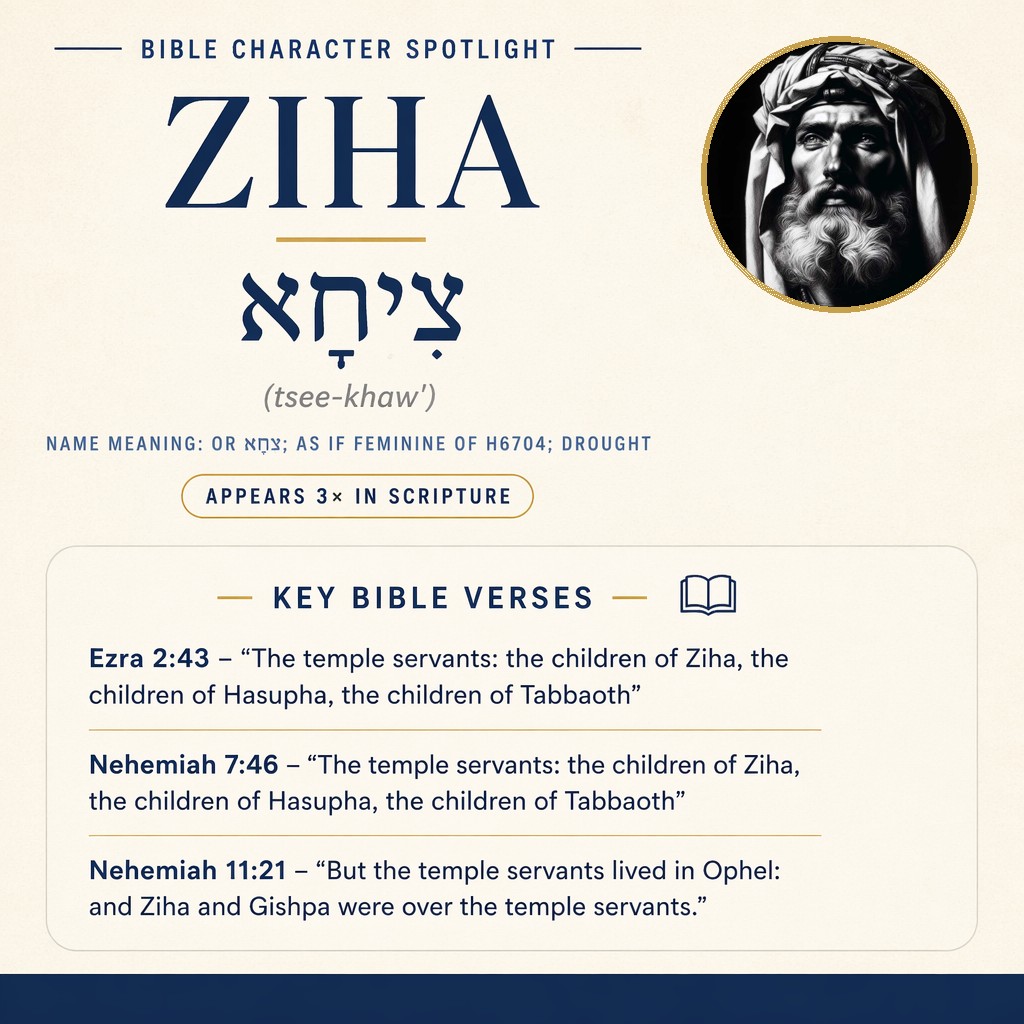 Who was Ziha in the bible? - character overview