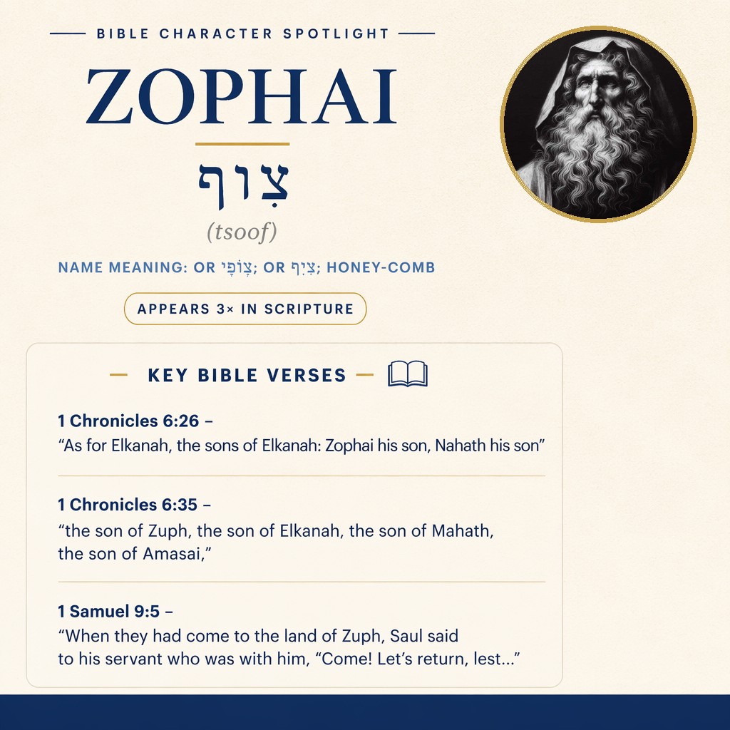 Who was Zophai in the bible? - character overview