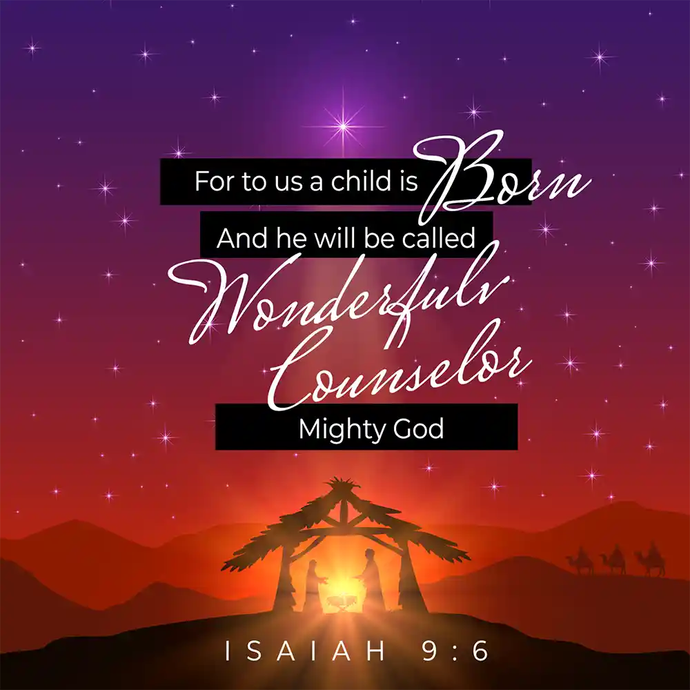 Sermon Graphics for Christmas Isaiah 9:6 by ministry voice