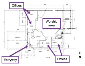 Plan piętra kościoła S2 autorstwa Ministry Voice
