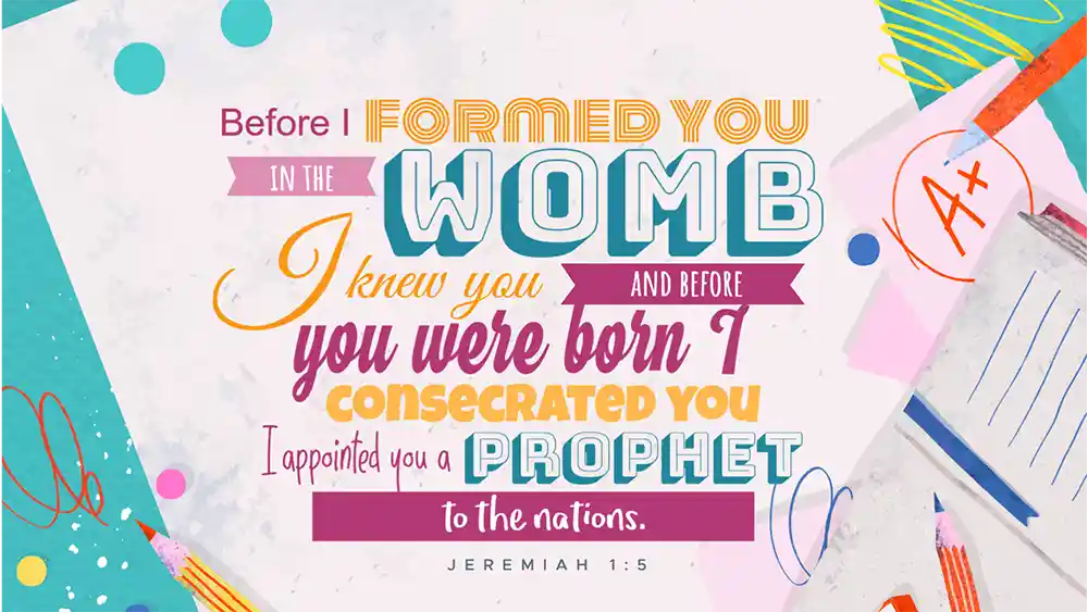 SERMON BEFORE I FORMED YOU IN THE WOMB High Quality Children's Church Graphics For Free by Ministry Voice