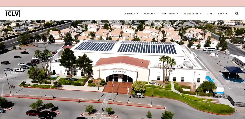 लास वेगास का अंतर्राष्ट्रीय चर्च - मिनिस्ट्री वॉयस द्वारा सर्वश्रेष्ठ आधुनिक चर्च वेबसाइट डिजाइन